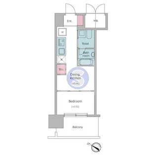 J.GRAN Court京町堀【4階】の間取り