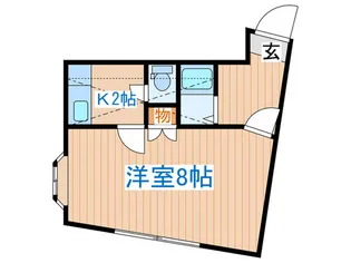 カーサ・ドラセナ下馬駅前【2階】の間取り