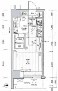 PREMIUM CUBE品川戸越#mo【8階】の間取り