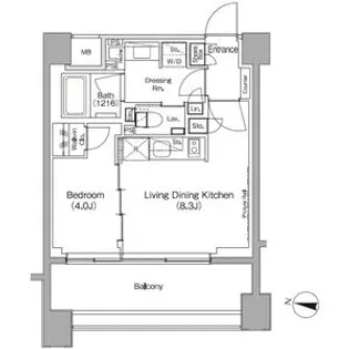 ザ・パークハビオ代々木初台【3階】の間取り