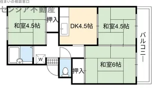 橋田ハイツ【2階】の間取り