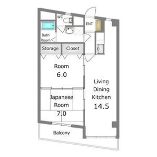 あさひレジデンス弐番館EAST【4階】の間取り