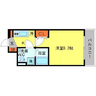 SERENiTE本町エコート【7階】の間取り