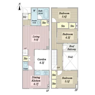 ル・ポール東白楽26の間取り