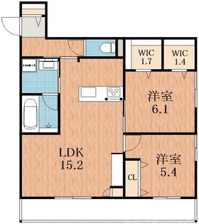ヘーベルスパークII【2階】の間取り