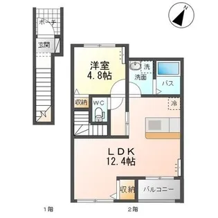 サンフラワー【2階】の間取り