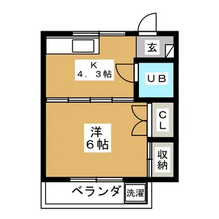 なにわハイツ A【1階】の間取り