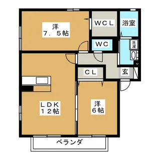リゾートin愛【2階】の間取り
