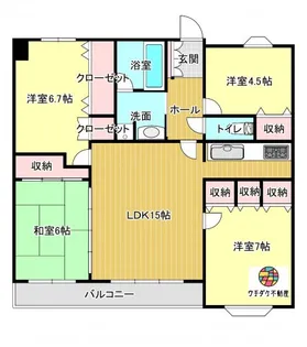 サーパス桜ヶ丘【3階】の間取り