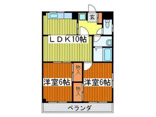シャトーしむら【3階】の間取り