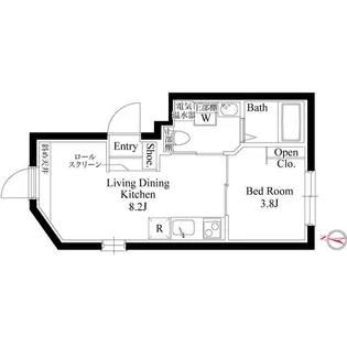 CASA GRAZIE 西大島【5階】の間取り