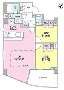 ザセンチュリー宮崎台【2階】の間取り