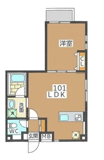 リベルタ世田谷【1階】の間取り