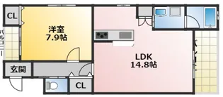 パームタウンイースト【2階】の間取り
