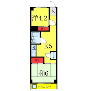 川口第二永谷マンション【6階】の間取り