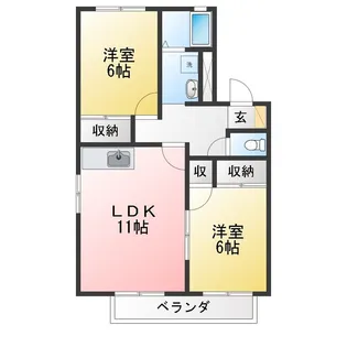 フレグランス小野 A棟【2階】の間取り