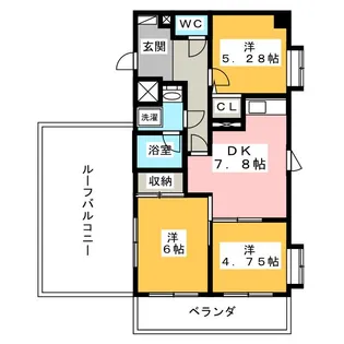 ライオンズマンション浦和県庁前【10階】の間取り