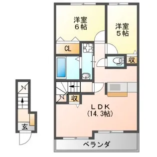 ストロベリーハイツ【2階】の間取り