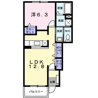 ブルーリッジ【1階】の間取り