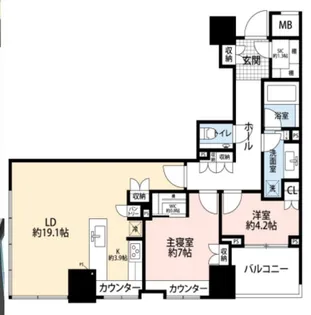 パークコート ザ・三番町ハウス【12階】の間取り