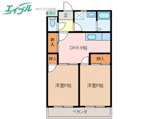 イトニックハイツII【1階】の間取り
