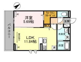 D-Place西飾磨 Blossom【3階】の間取り