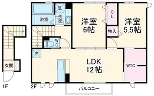 クレアンジュ【2階】の間取り