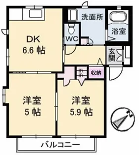 グランバリエ森【2階】の間取り