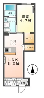 ラリュールI【1階】の間取り