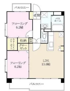 ネオジェラーモ【6階】の間取り