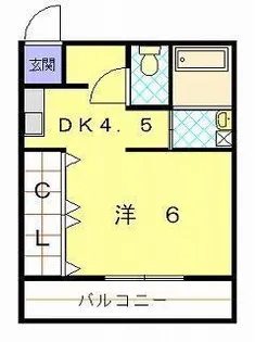 クラヤハイツ(メゾンド大徳園)【3階】の間取り