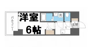 エスリード難波ザ・プレミア【5階】の間取り