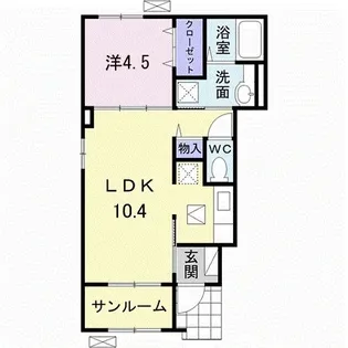 エレガンシア ブローテ A【1階】の間取り