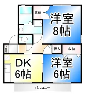 セジュール上高田【1階】の間取り