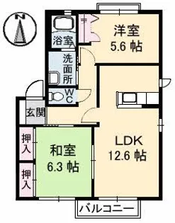 フレグランス円座 F棟【2階】の間取り