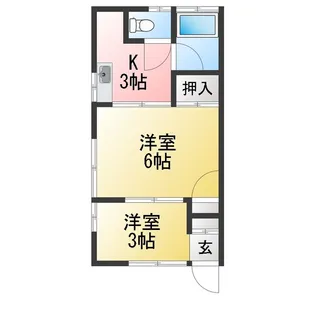 黒崎馬場コーポ【1階】の間取り