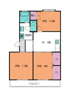ハイネス高砂【4階】の間取り