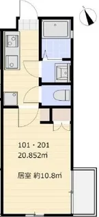 ベイシティ松戸小山I【2階】の間取り