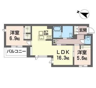 シャーメゾン湘南菱沼【1階】の間取り
