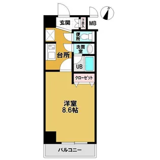 ナンカイパート1【3階】の間取り
