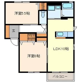 ラヴィアンロ一ズ C棟【1階】の間取り