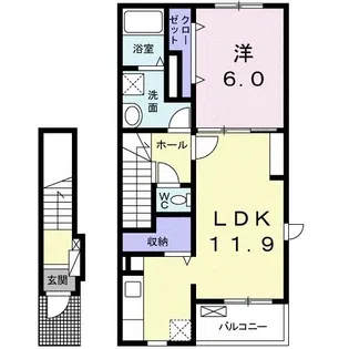 シャノワール A【2階】の間取り