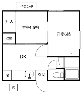 ハイツ柏木【2階】の間取り