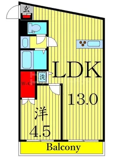 チャリオット南砂【6階】の間取り