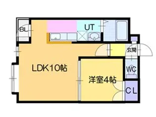 セトル豊平3・4【4階】の間取り