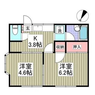 ハイツイレブン【1階】の間取り