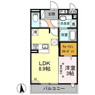 エーレハイム【1階】の間取り