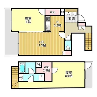 ディルッソ西間門の間取り