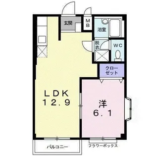 エルディム茂作【1階】の間取り