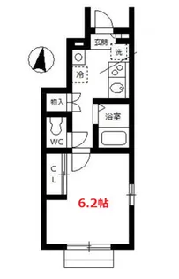 ラフュージュ北千束【1階】の間取り